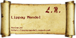 Lippay Mendel névjegykártya