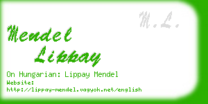 mendel lippay business card
